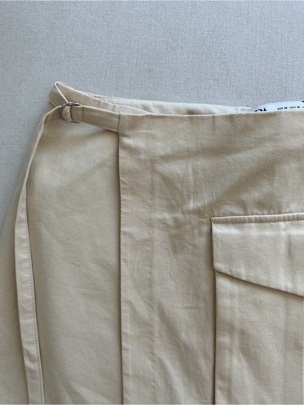 Zara Cream Utility Pocket Mini Skirt - Picture 7 of 8
